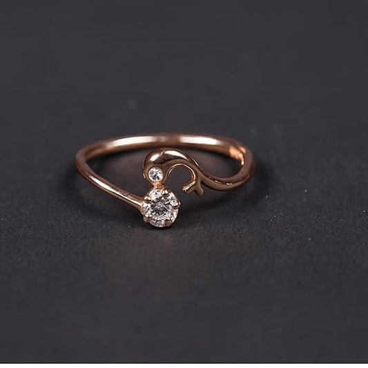 925 Silver Zircon Elegant Loop Ring Loops | Birthday Wedding Gifts for Women & Girls