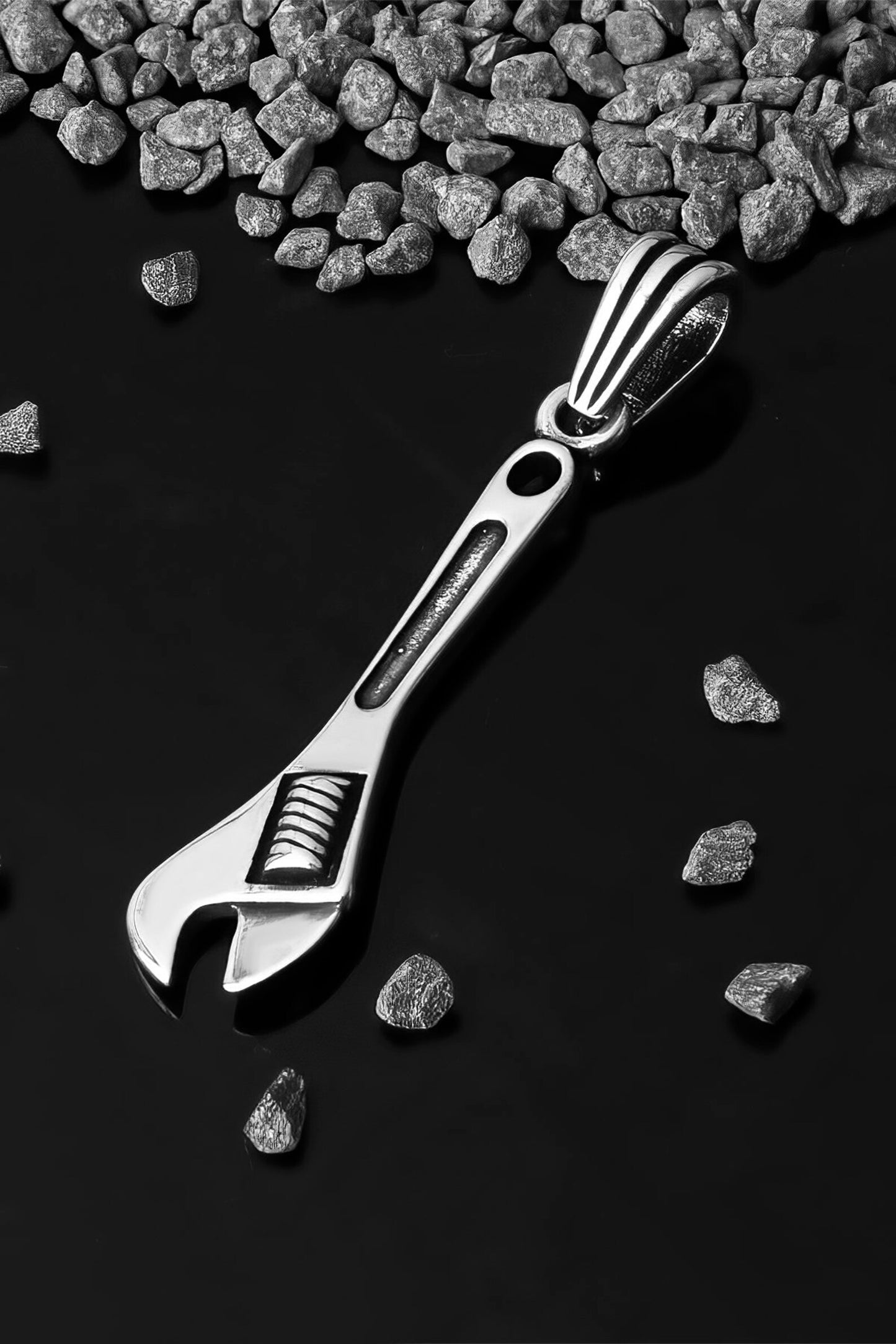 WRENCH DESIGN PENDANT,SILVER PENDANT NECKLACE FOR MEN,GIFT FOR MEN AND WOMEN