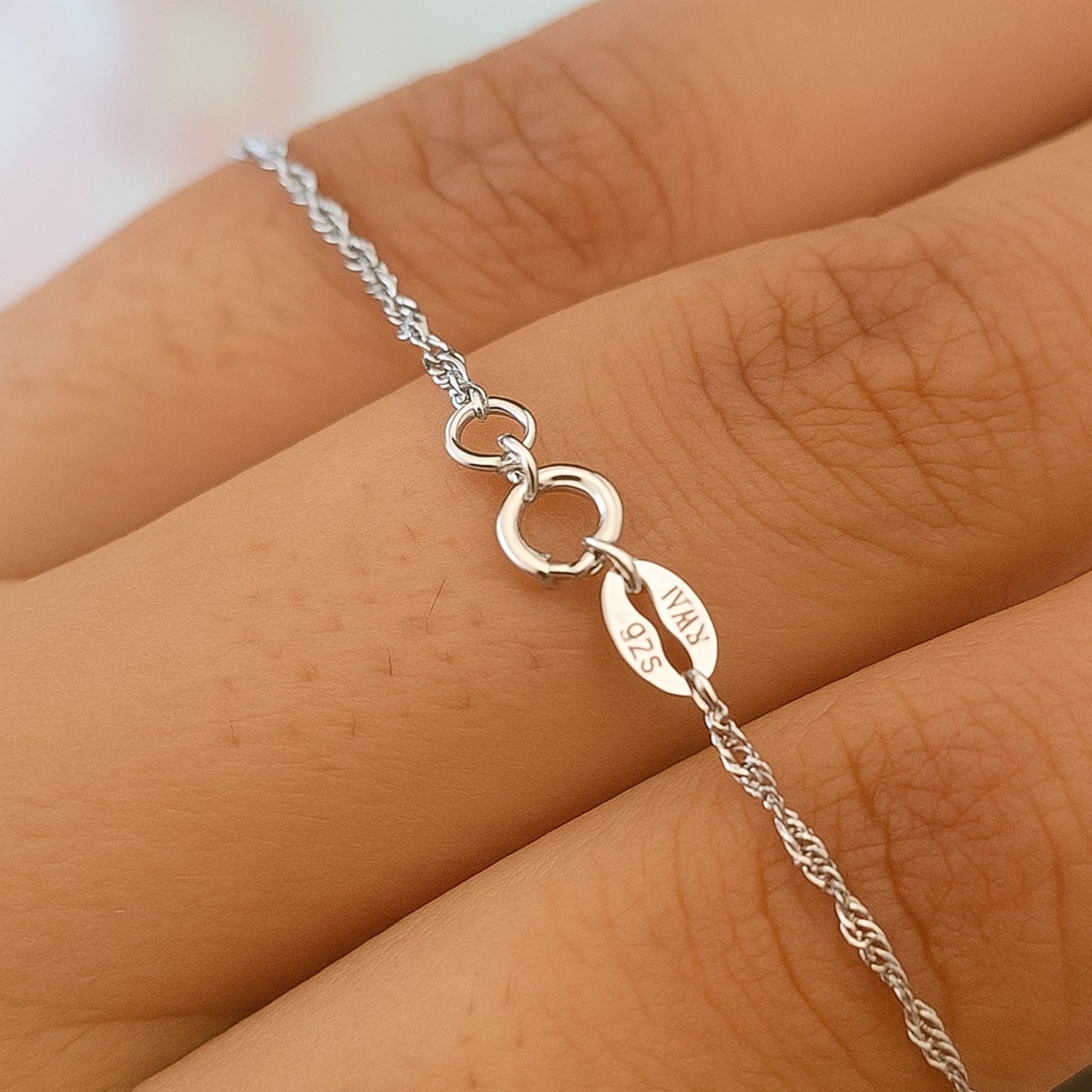 Sterling Silver Box Chain Necklace, Delicate Design, Women's Fashion Jewellery