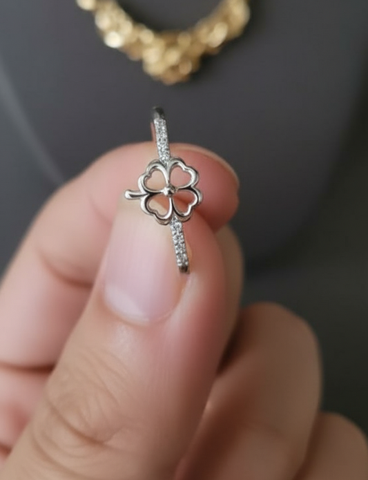 925 Sterling Silver Butterfly Ring with Diamond Accents, For Women And Girls, Pure Silver Ring