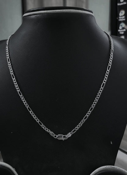 925 Sterling Silver Twisted Chain Necklace, Fashion Accessory, Classic Jewellary For Mens And Boys