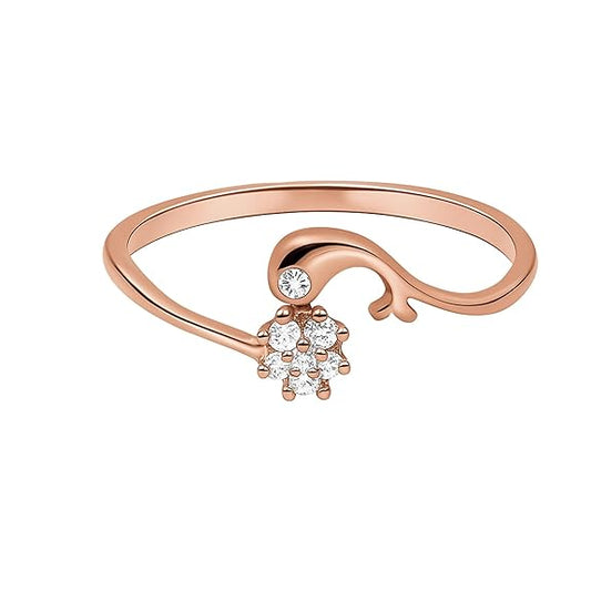 925 Silver Zircon Elegant Loop Ring Loops | Birthday Wedding Gifts for Women & Girls