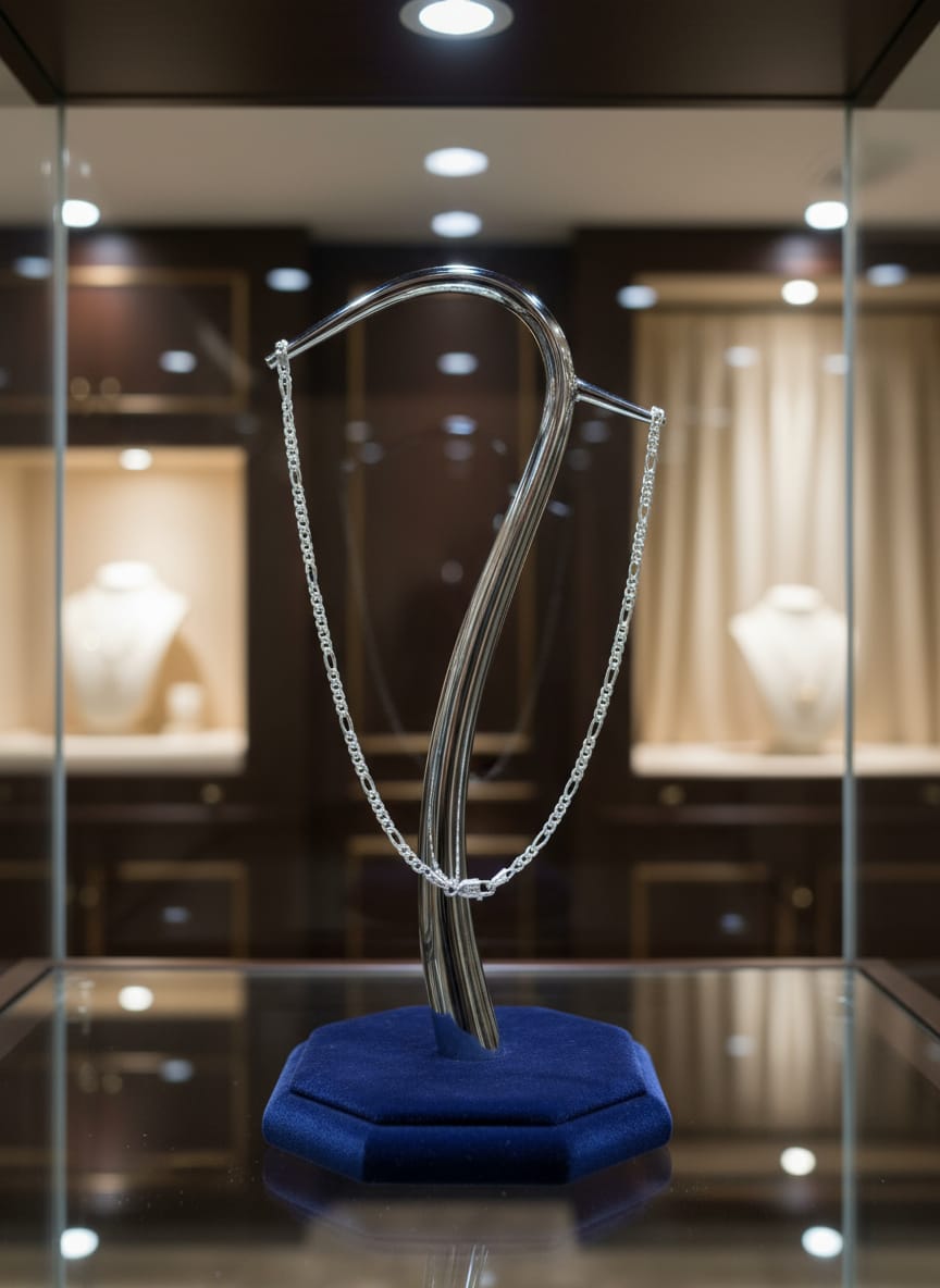 925 Sterling Silver Twisted Chain Necklace, Fashion Accessory, Classic Jewellary For Mens And Boys