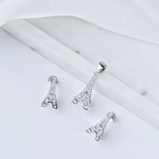 [𝐎𝐫𝐢𝐠𝐢𝐧𝐚𝐥 𝟗𝟐𝟓 𝐒𝐭𝐞𝐫𝐥𝐢𝐧𝐠 𝐬𝐢𝐥𝐯𝐞𝐫] Pendant and Earring  Gifts for Women and Girls / With Certificate of Authenticity and