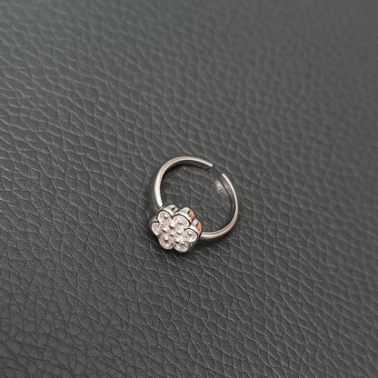 925 Silver Zircon Elegant Loop Ring Loops | Birthday Wedding Gifts for Women & Girls