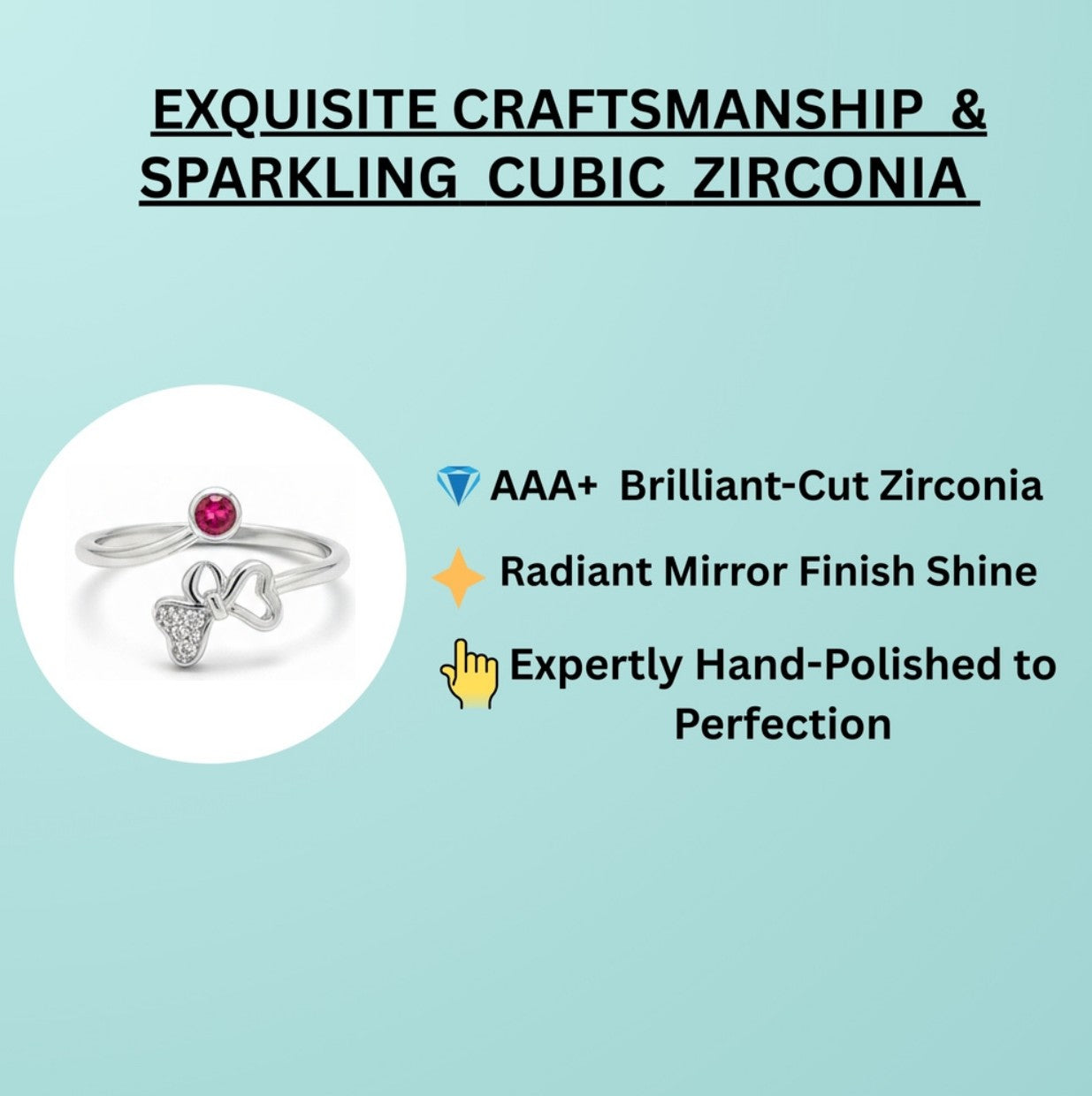 925 Sterling Silver Ring with Diamond Accents For Women And Girls, Pure Silver Ring