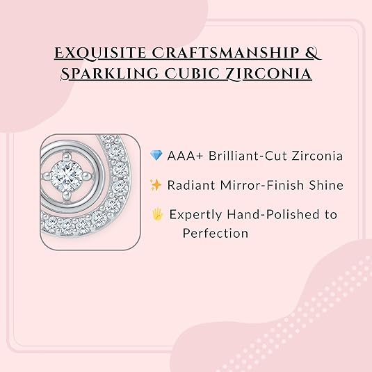 925 Sterling Silver Teardrop small silver earrings Stud Earrings Rhodium Plated with Cubic Zirconia, [𝐁𝐞𝐬𝐭 𝐐𝐮𝐚𝐥𝐢𝐭𝐲 𝐒𝐢𝐥𝐯𝐞𝐫] Dancing Diamond Design (1 Pair)