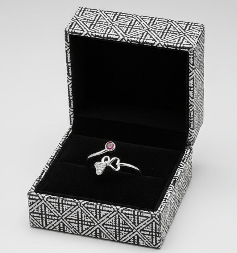 925 Sterling Silver Ring with Diamond Accents For Women And Girls, Pure Silver Ring