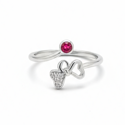 925 Sterling Silver Ring with Diamond Accents For Women And Girls, Pure Silver Ring