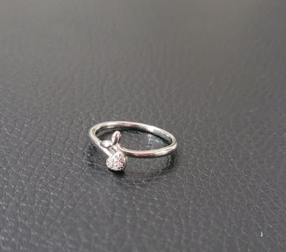 925 Silver apple shape Elegant Loop Ring  | Birthday Wedding Gifts for Women & Girls (Adjustable size)