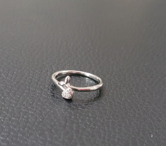 925 Silver apple shape Elegant Loop Ring  | Birthday Wedding Gifts for Women & Girls (Adjustable size)