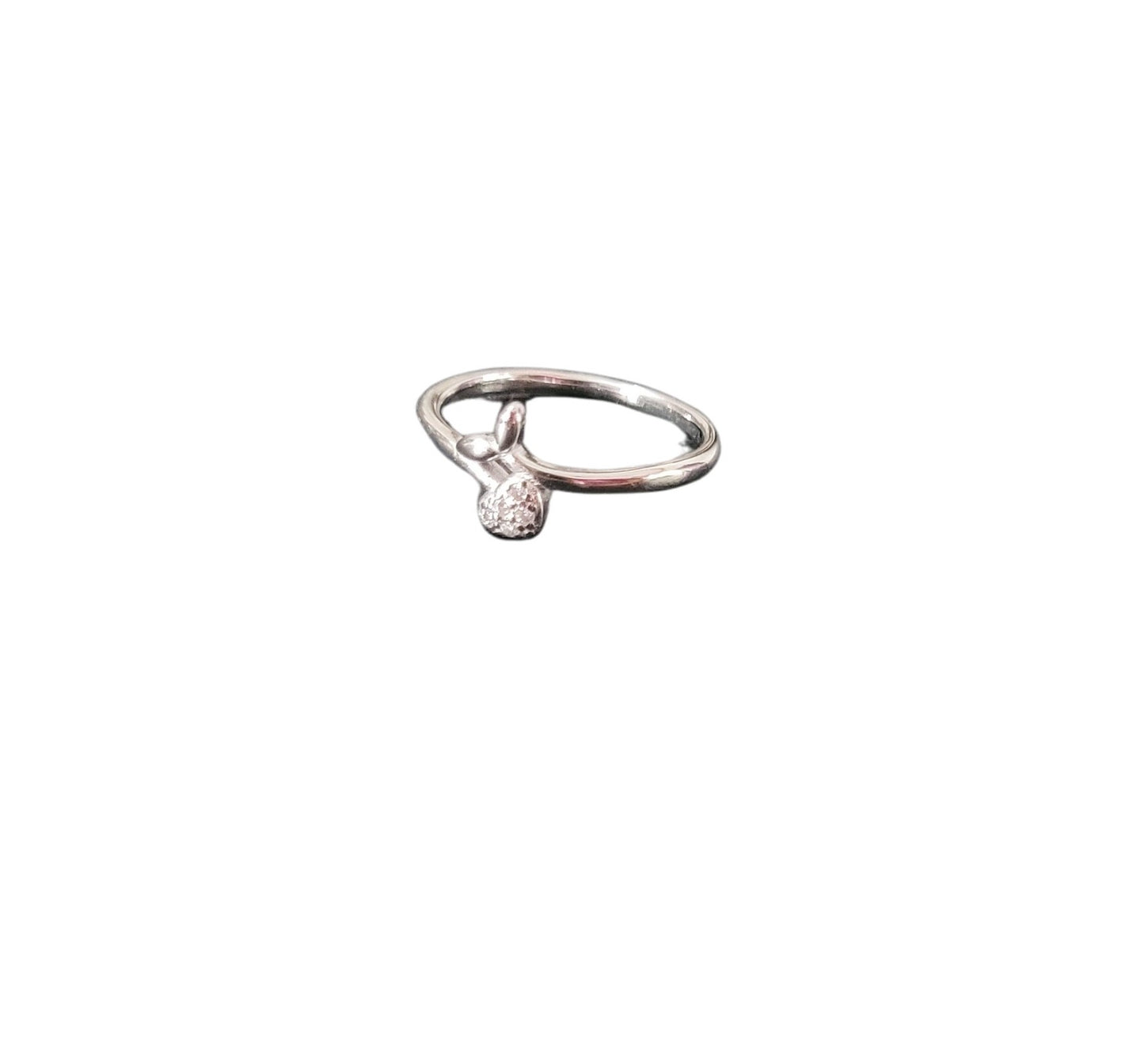 925 Silver apple shape Elegant Loop Ring  | Birthday Wedding Gifts for Women & Girls (Adjustable size)